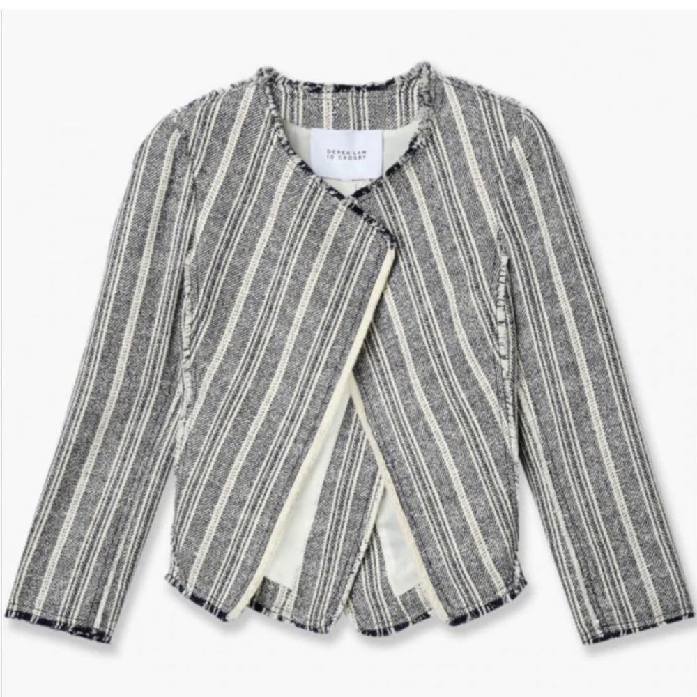 Derek Lam 10 Crosby Fray Edge Detail Lapel Blazer Jacket. Size  4. EUC.
